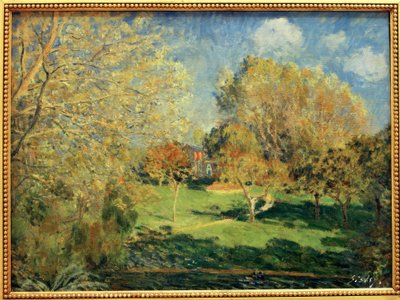 De tuin Hoschede door Alfred Sisley